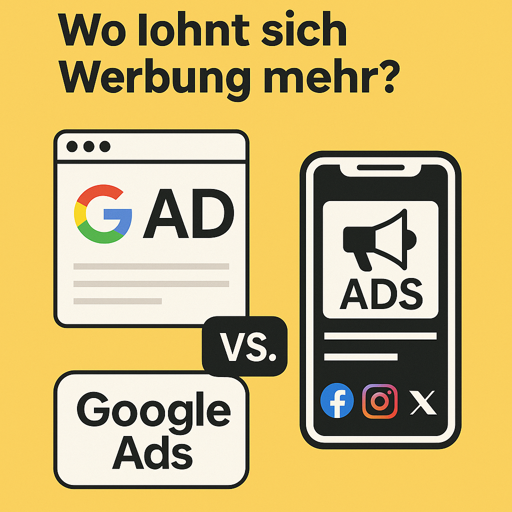 Google Ads vs. Social Media Ads – Wo lohnt sich Werbung mehr?